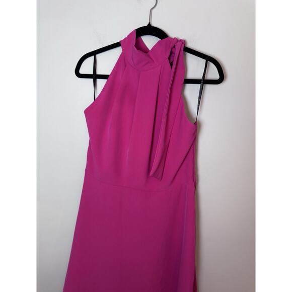 BLACK HALO Womens Hot Pink Lined Sleeveless Midi Formal Fit + Flare Sz 10 NWT - Picture 2 of 16